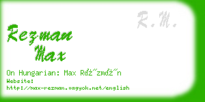 rezman max business card